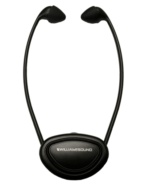 IR RX20 UNDER-THE-CHIN-STYLE INFRARED RECEIVER 2.3/STEREO/2.8 MHZ.  RECHARGEABLE.
